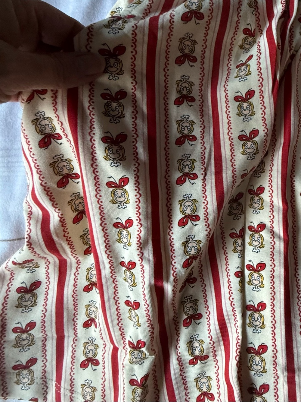 Hanna Andersson Cream and Red Striped Cindy Lou Skater Dress size 100 (4) - Picture 4 of 6